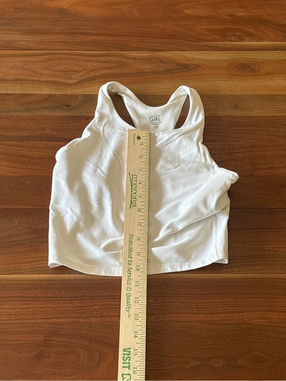 Athleta White Girls Racerback Crop Tank